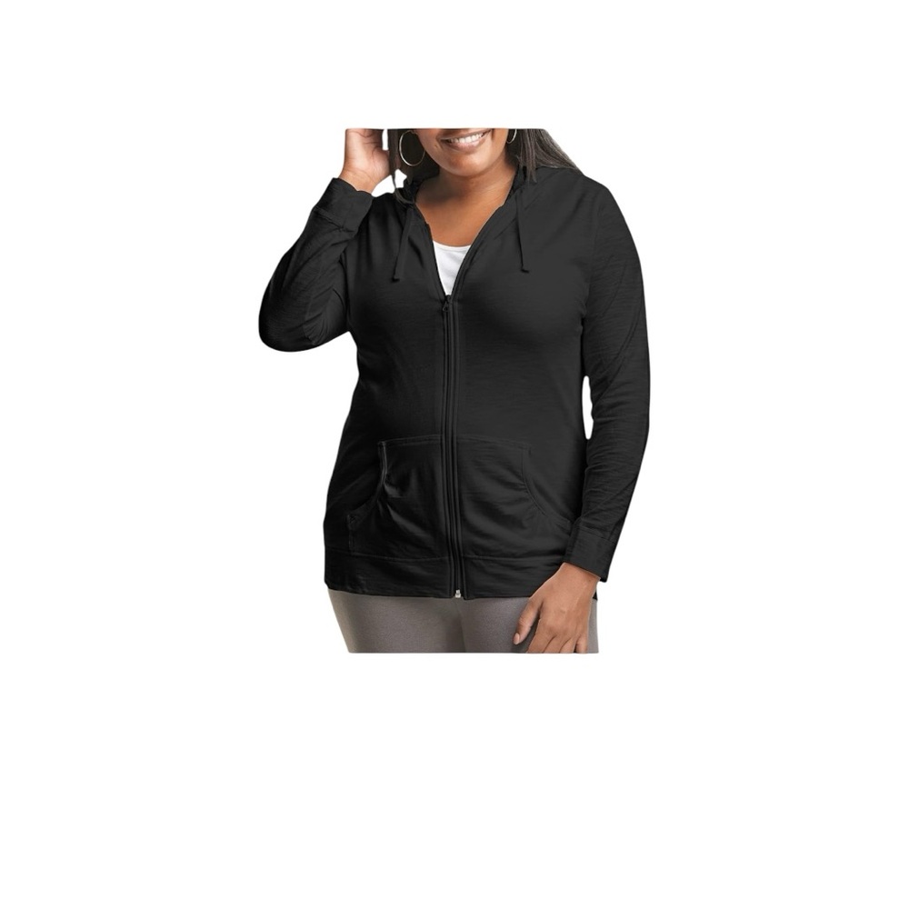 Women's Black Zip-Up Hoodie